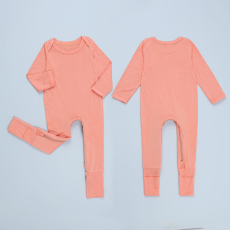 Neues Design Top Sale Langarm Großhandel Bequemer, hochwertiger Reißverschluss Benutzerdefinierte einfarbige Babyspielanzug Babykleidung