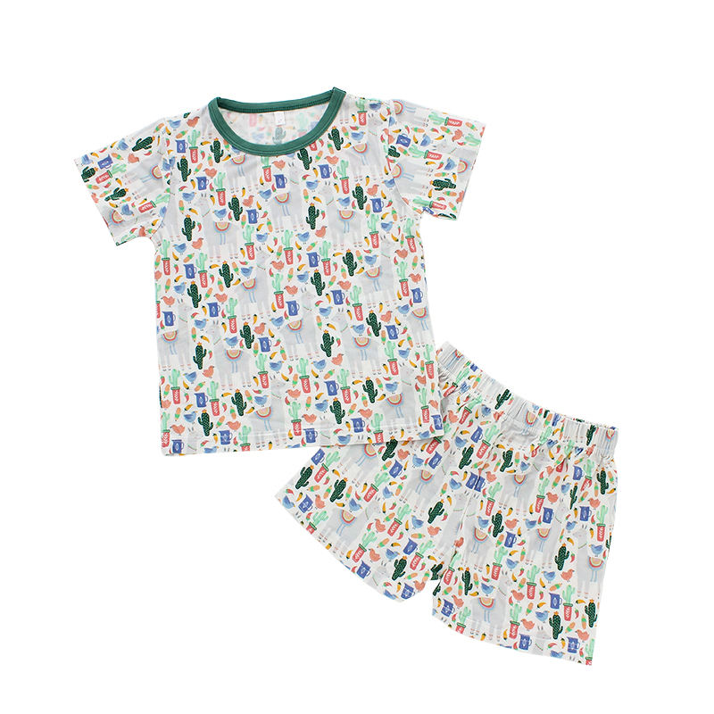 Heißer Verkauf Großhandel Baby Pyjamas Baby Mädchen Kleidung Sets Bambus Viskose Baumwolle Baby Kleidung Sets und Aufnahmen 2 Stück Kleinkind Kinder Baby Kleidung Set