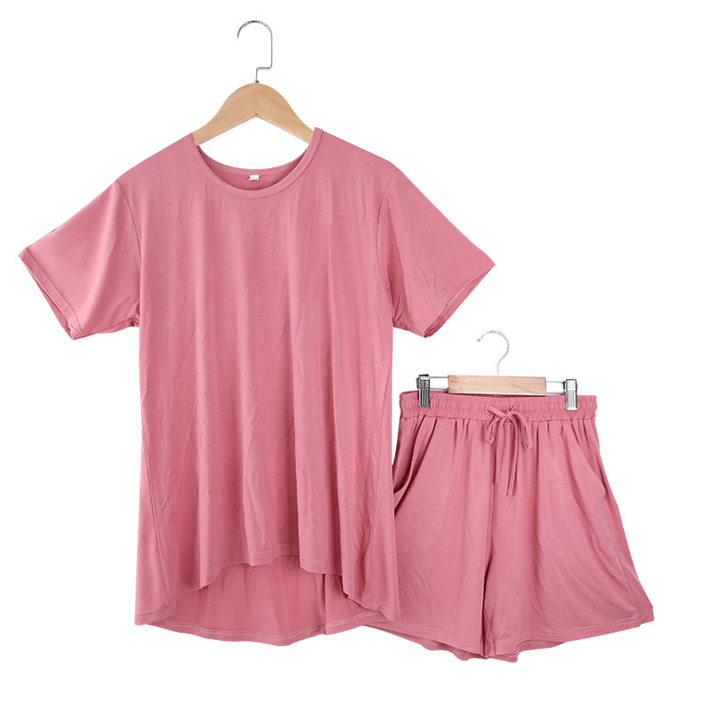 Superweiches Sommer-Nachtkleid für Frauen, benutzerdefinierte Farb-Nachtwäsche, einteiliges Kleid, bequemer Mama-Pyjama aus Bambus-Baumwolle