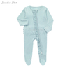 Klassisches Design, hochwertige Kleinkinder-Baby-Reißverschluss-Anzug-Overalls, Bambus-Baumwolle, lange Ärmel, einfarbig, Baby-Strampler
