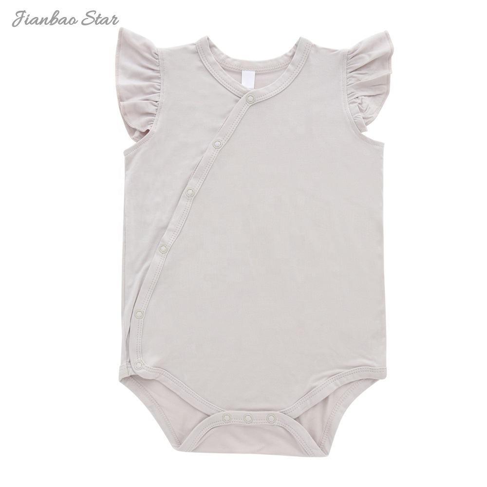Bambus-Rayon-Spandex-Baby-Babykleidung-Overall-Strampler