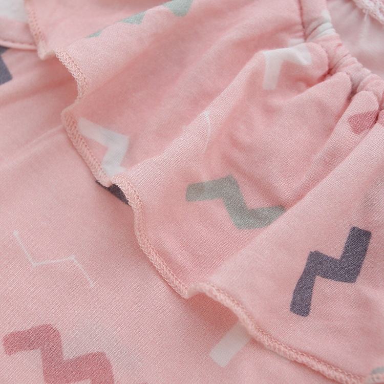 Schönes Design, Rüschenärmel, Baby-Strampler, Bambus-Baumwolle, gestricktes Material, bequeme Babykleidung, Unisex-Sommer-Babykleidung