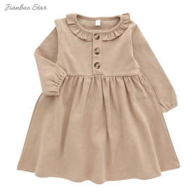 Baby und Kinder Boutique Baumwolle Bambus Viskose Baby Winter Mädchen Kleider Kinder Mädchen Kleider Kleinkind Mädchen Kleidung