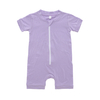 Großhandel aus Bambus-Baumwolle gestrickte Babykleidung mit individuellem Druck, einfarbig, Unisex-Schlafanzug, Frühlings- und Sommer-Babyspielanzug