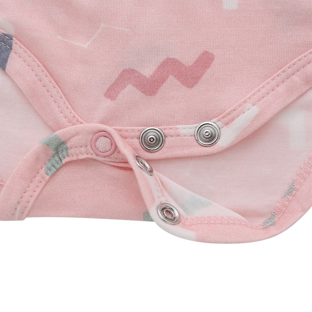 Schönes Design, Rüschenärmel, Baby-Strampler, Bambus-Baumwolle, gestricktes Material, bequeme Babykleidung, Unisex-Sommer-Babykleidung