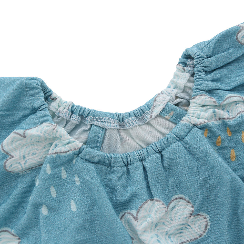 Schönes Design, Rüschenärmel, Baby-Strampler, Bambus-Baumwolle, gestricktes Material, bequeme Babykleidung, Unisex-Sommer-Babykleidung