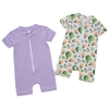 Großhandel aus Bambus-Baumwolle gestrickte Babykleidung mit individuellem Druck, einfarbig, Unisex-Schlafanzug, Frühlings- und Sommer-Babyspielanzug