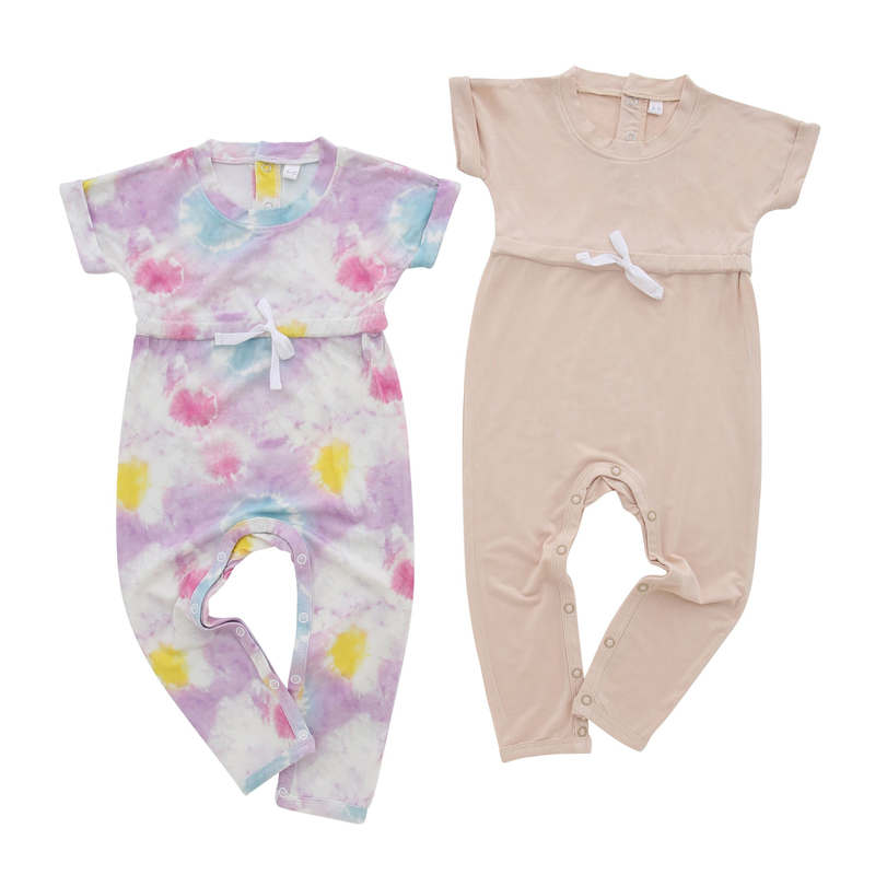 Top Verkauf Sommer Stil Gestrickte Komfortable Kurzarm Bunte Overall Neugeborenen Baby Kleidung Baby Strampler