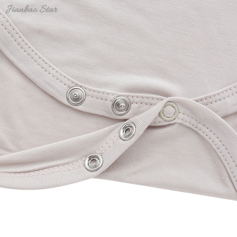 Bambus-Rayon-Spandex-Baby-Babykleidung-Overall-Strampler
