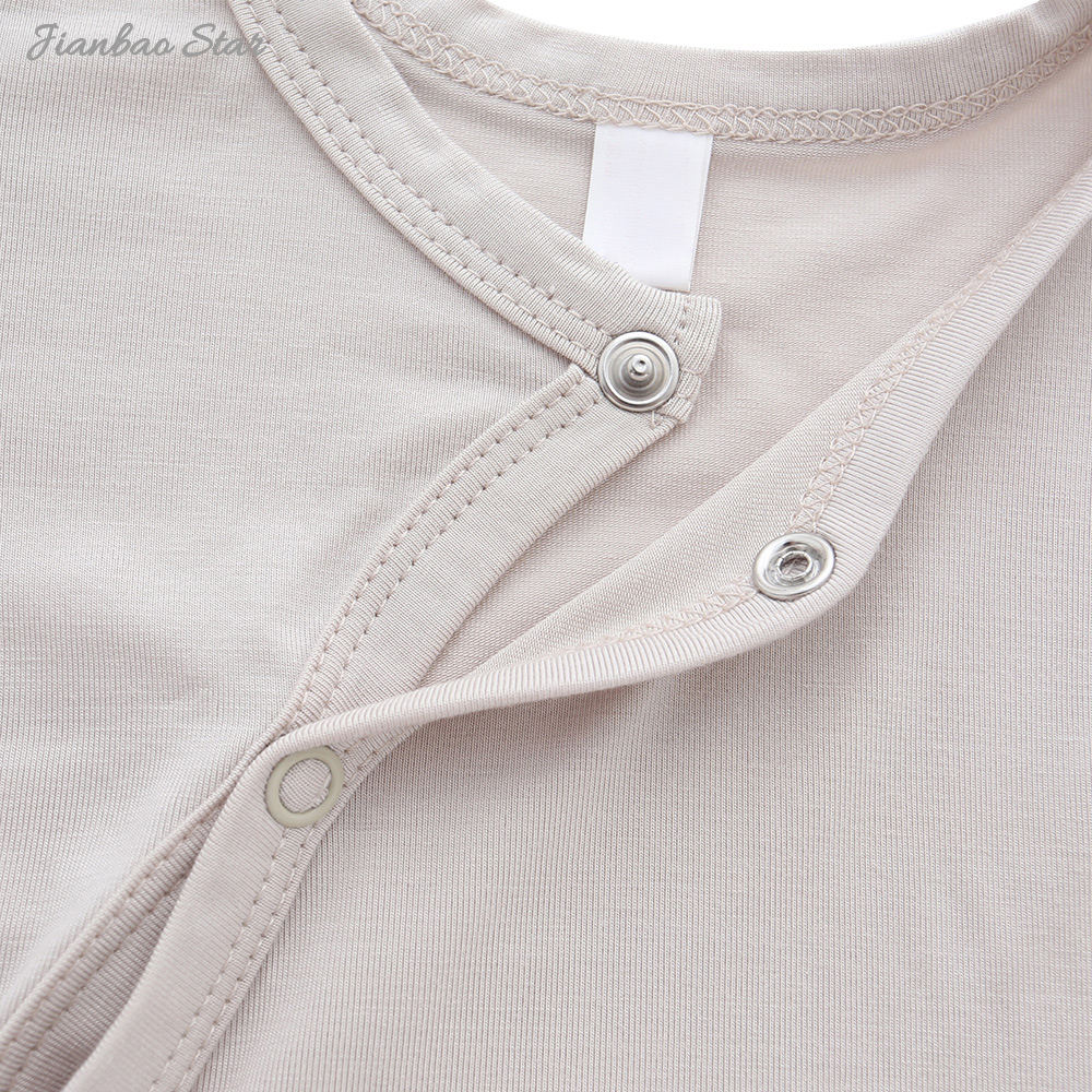 Bambus-Rayon-Spandex-Baby-Babykleidung-Overall-Strampler