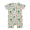 Großhandel aus Bambus-Baumwolle gestrickte Babykleidung mit individuellem Druck, einfarbig, Unisex-Schlafanzug, Frühlings- und Sommer-Babyspielanzug